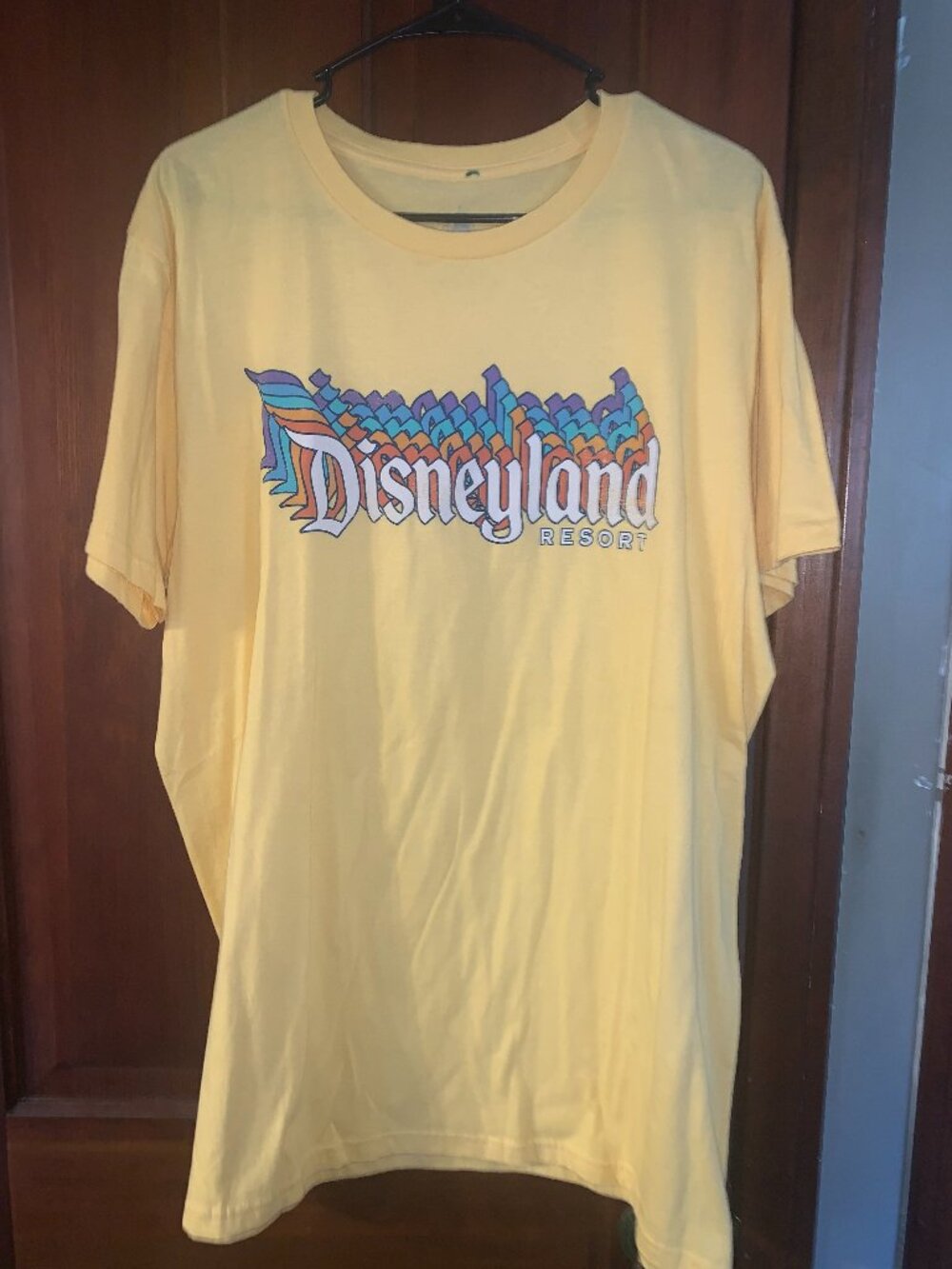Retro Disneyland Resort Yellow Graphic Unisex Adult Size XL T Shirt